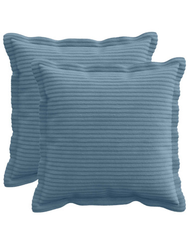 Federa 2 pz HOUTEN Blu 50 x 50 cm corduroy