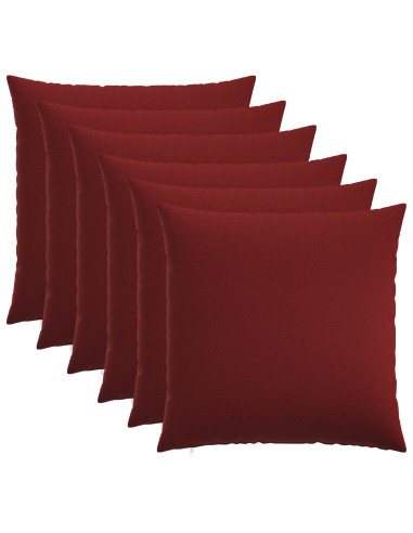 Federa 6 pz HEERLEN Rosso Vino 55 x 55 cm Tessuto