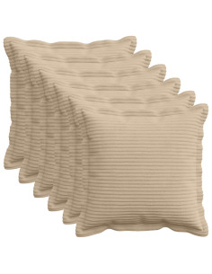 Federa 6 pz HOUTEN Tortora 50 x 50 cm corduroy