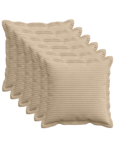 Federa 6 pz HOUTEN Tortora 50 x 50 cm corduroy