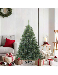 Albero di Natale Artificiale Snodato Foderato di Neve Verde