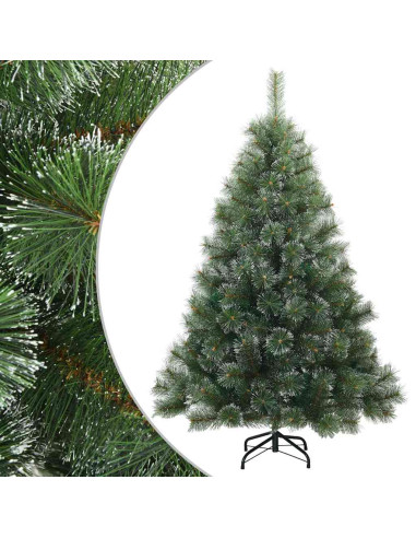 Albero di Natale Artificiale Snodato Foderato di Neve Verde