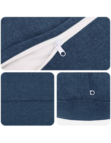 Federa 2 pz HEERLEN Blu Ø 40 cm Tessuto