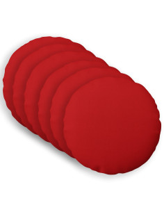 Federa 6 pz HEERLEN Rosso Ø 50 cm Tessuto