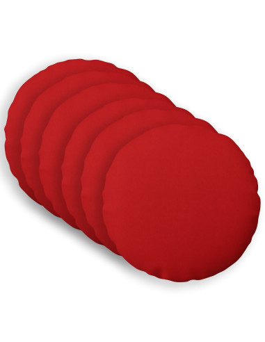Federa 6 pz HEERLEN Rosso Ø 50 cm Tessuto