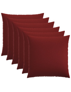 Federa 6 pz HEERLEN Rosso Vino 60 x 60 cm Tessuto