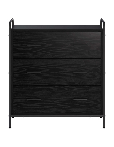 Credenza Rovere Nero 97 x 33 x 81 cm Legno ingegnerizzato