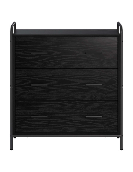 Credenza Rovere Nero 97 x 33 x 81 cm Legno ingegnerizzato