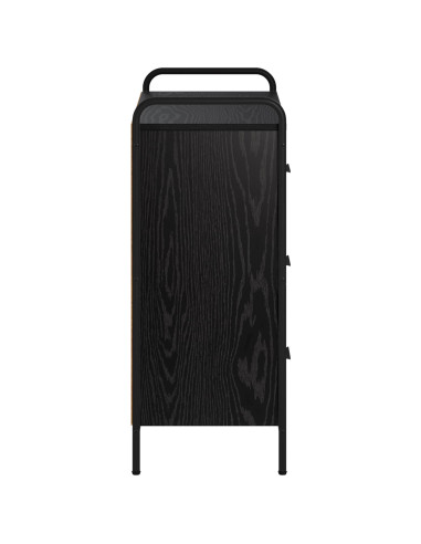 Credenza Rovere Nero 97 x 33 x 81 cm Legno ingegnerizzato