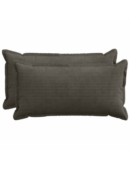 Federa 2 pz HOUTEN Antracite 40 x 70 cm corduroy