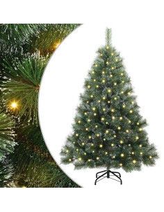 Albero di Natale artificiale con 150 LED Verde 120 cm PE e PVC 2