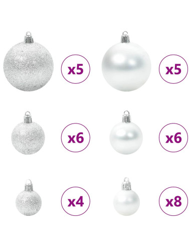 Albero di Natale artificiale con 150 LED Verde 120 cm PE e PVC