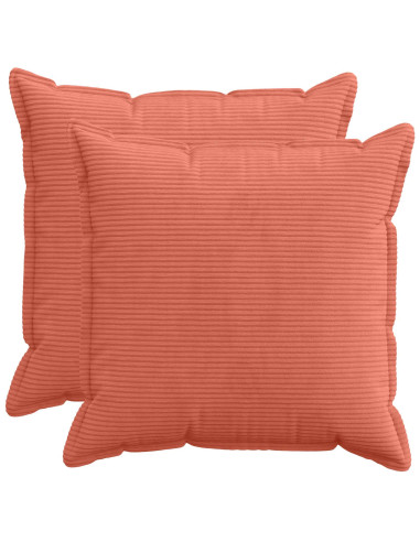 Federa 2 pz HOUTEN Rosso Arancio 65 x 65 cm corduroy