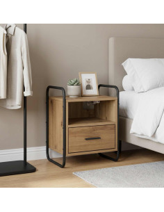 Mobiletto da Letto Appeso Rovere Artigianale 40 x 30 x 50 cm