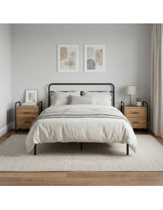 Mobiletto da Letto Appeso 2 pz Rovere Artigianale