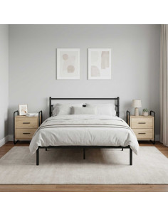 Mobiletto da Letto Appeso 2 pz Rovere Sonoma 40 x 30 x 50 cm