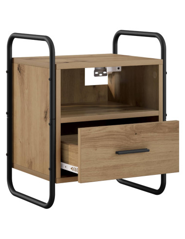 Mobiletto da Letto Appeso Rovere Artigianale 40 x 30 x 50 cm
