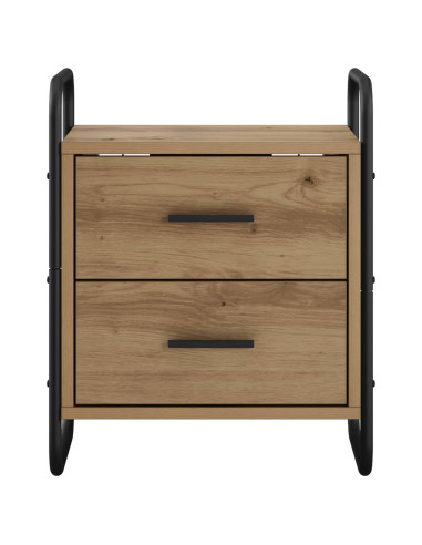 Mobiletto da Letto Appeso 2 pz Rovere Artigianale