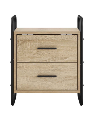 Mobiletto da Letto Appeso 2 pz Rovere Sonoma 40 x 30 x 50 cm