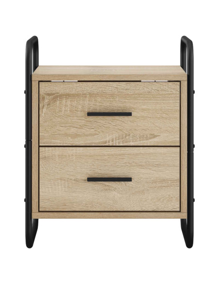 Mobiletto da Letto Appeso 2 pz Rovere Sonoma 40 x 30 x 50 cm