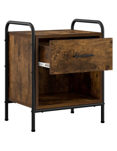 Armadio da Notte 2 pz Rovere Fumo 40 x 30 x 50 cm