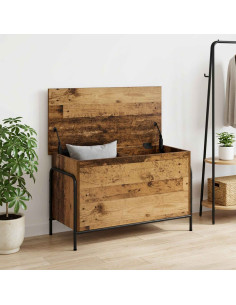 Scatola di Stoccaggio Legno antico 80 x 40 x 49,5 cm