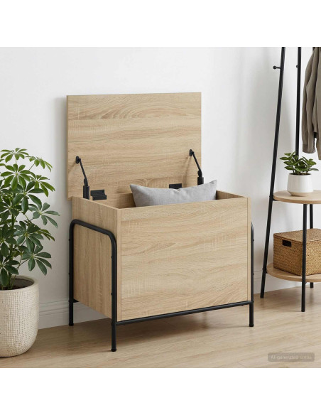 Scatola di Stoccaggio Rovere Sonoma 80 x 40 x 49,5 cm