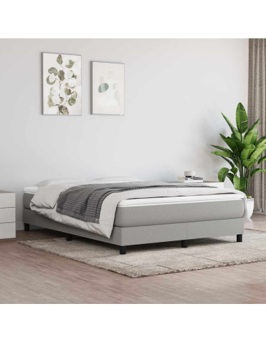 Materasso a Molle Insacchettate Rigidità Media Grigio Chiaro 137x190x20 cm in Tessuto