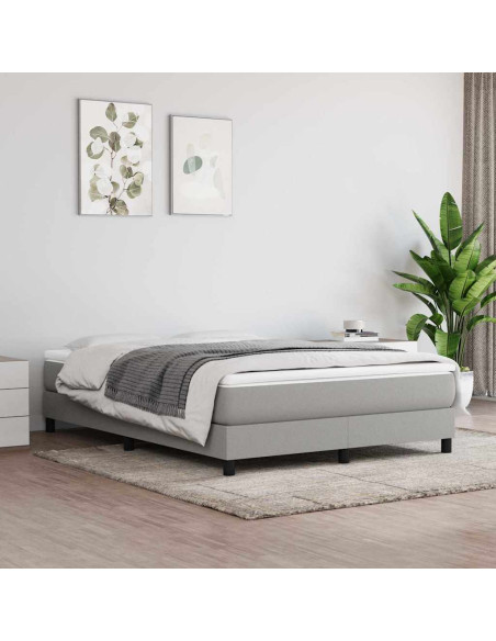 Materasso a Molle Insacchettate Rigidità Media Grigio Chiaro 137x190x20 cm in Tessuto