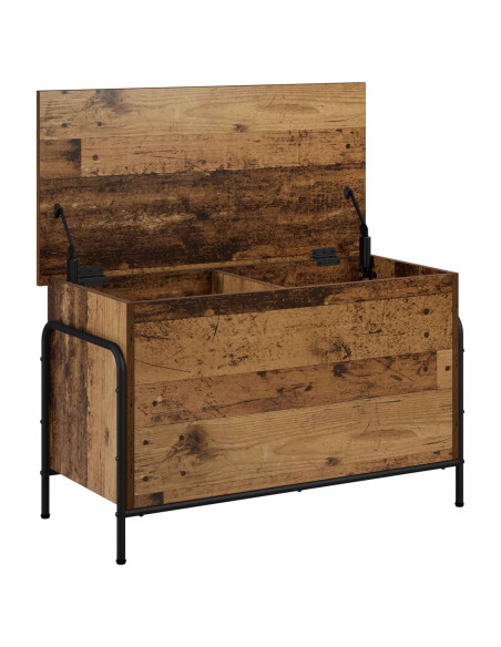 Scatola di Stoccaggio Legno antico 80 x 40 x 49,5 cm