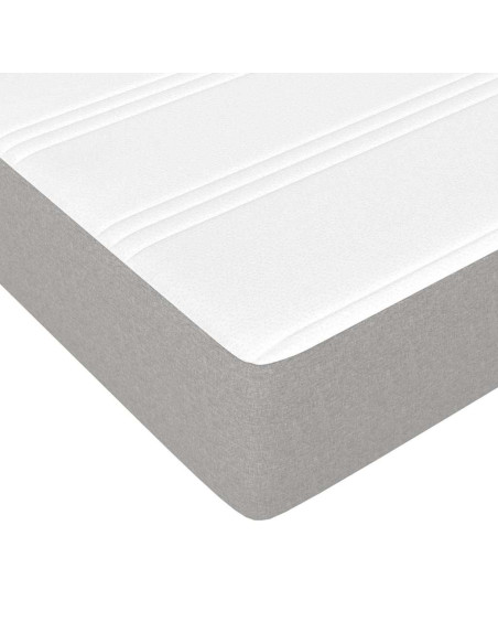 Materasso a Molle Insacchettate Rigidità Media Grigio Chiaro 137x190x20 cm in Tessuto