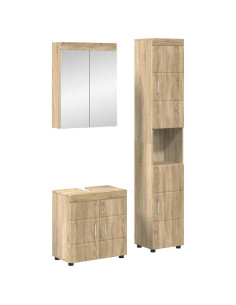 Set di mobili per il bagno TULUM 3 pcs Rovere Sonoma