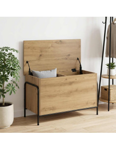 Scatola di Stoccaggio Rovere Artigianale 80 x 40 x 49,5 cm