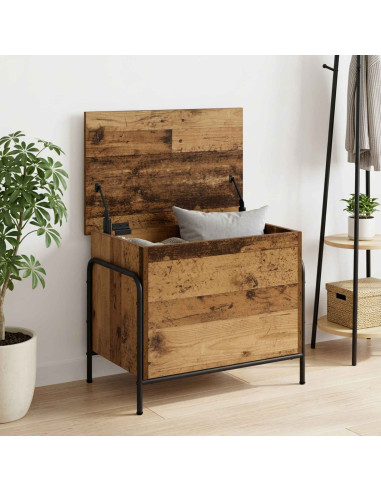 Scatola di Stoccaggio Legno antico 80 x 40 x 49,5 cm