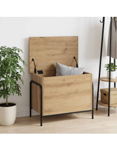 Scatola di Stoccaggio Rovere Artigianale 80 x 40 x 49,5 cm