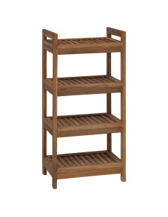 Mensola da bagno Naturale 45 x 30 x 97 cm Legno di teak solido 2