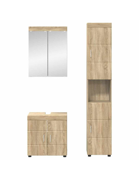Set di mobili per il bagno TULUM 3 pcs Rovere Sonoma