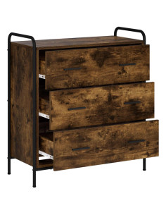 Credenza Rovere Fumo 97 x 33 x 81 cm Legno ingegnerizzato 2
