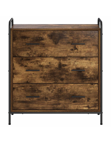 Credenza Rovere Fumo 97 x 33 x 81 cm Legno ingegnerizzato