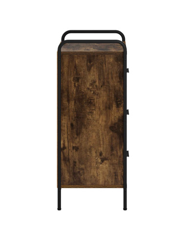 Credenza Rovere Fumo 97 x 33 x 81 cm Legno ingegnerizzato