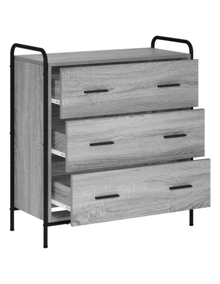 Credenza Sonoma grigio 97 x 33 x 81 cm Legno ingegnerizzato