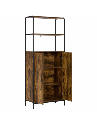 Credenza Rovere Fumo 40 x 33 x 161 cm Legno ingegnerizzato