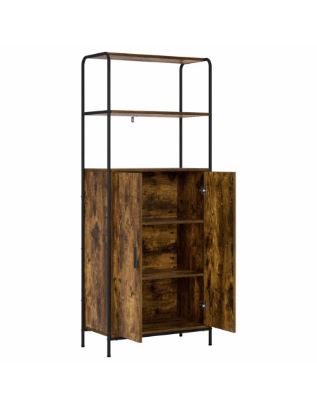 Credenza Rovere Fumo 40 x 33 x 161 cm Legno ingegnerizzato