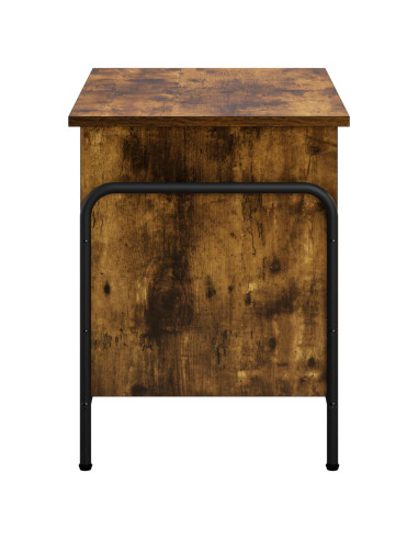Scatola di Stoccaggio Rovere Fumo 80 x 40 x 49,5 cm