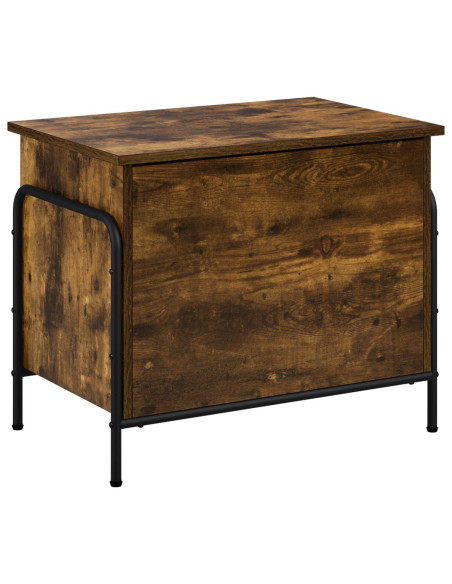 Scatola di Stoccaggio Rovere Fumo 80 x 40 x 49,5 cm
