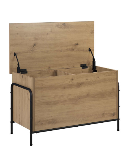 Scatola di Stoccaggio Rovere Artigianale 80 x 40 x 49,5 cm