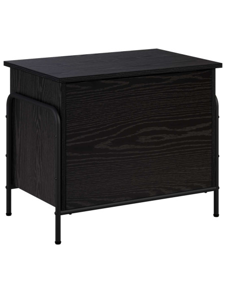 Scatola di Stoccaggio Rovere Nero 80 x 40 x 49,5 cm