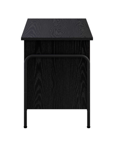 Scatola di Stoccaggio Rovere Nero 80 x 40 x 49,5 cm