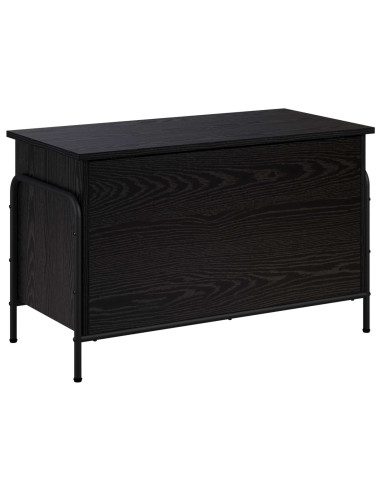 Scatola di Stoccaggio Rovere Nero 80 x 40 x 49,5 cm