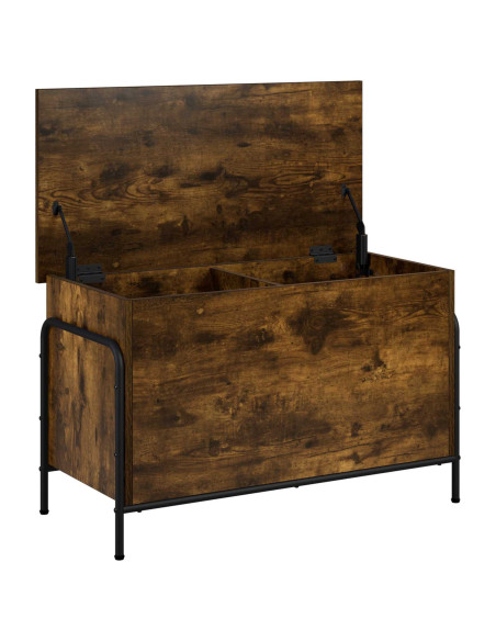 Scatola di Stoccaggio Rovere Fumo 80 x 40 x 49,5 cm